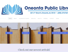 Tablet Screenshot of oneontapubliclibrary.org